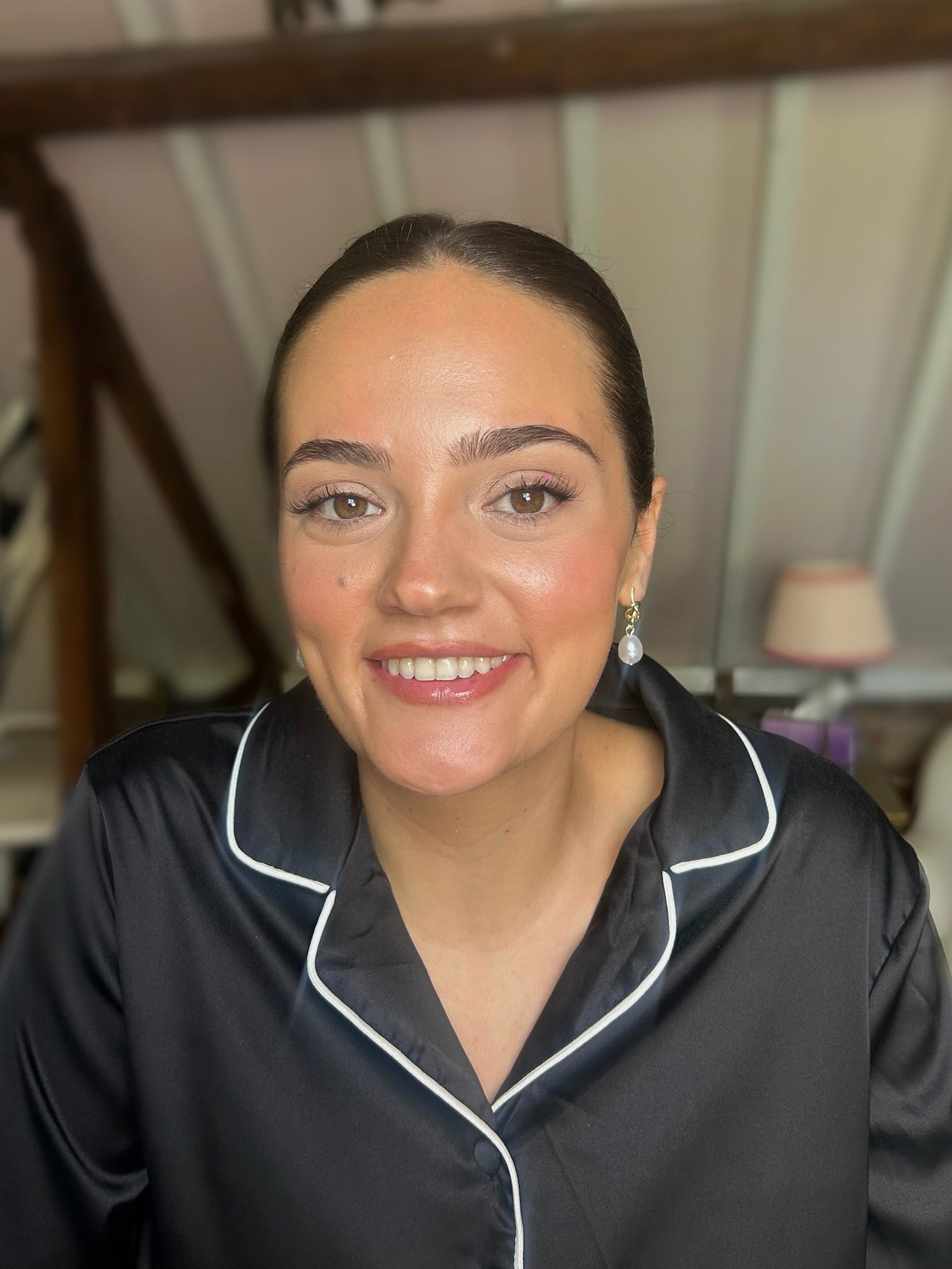 Radiant bridal makeup with natural glowing skin