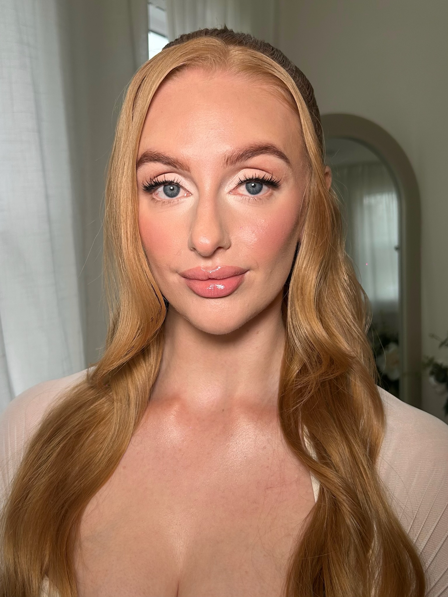 Beautiful makeup artistry with radiant glow