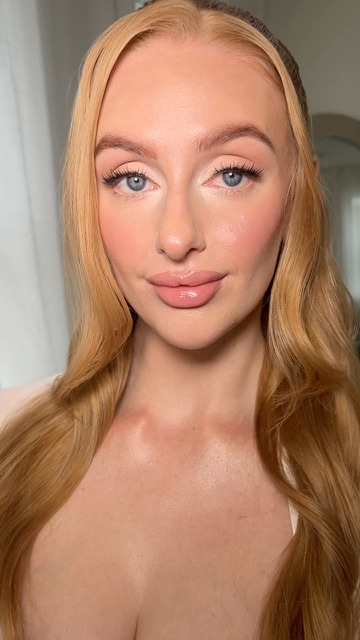 Soft glam makeup with luminous dewy complexion