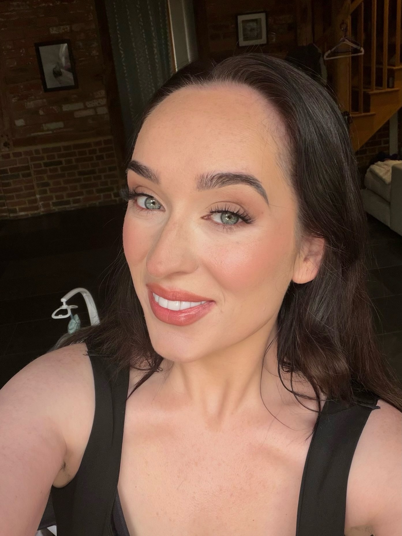 Soft glam bridal makeup with luminous skin