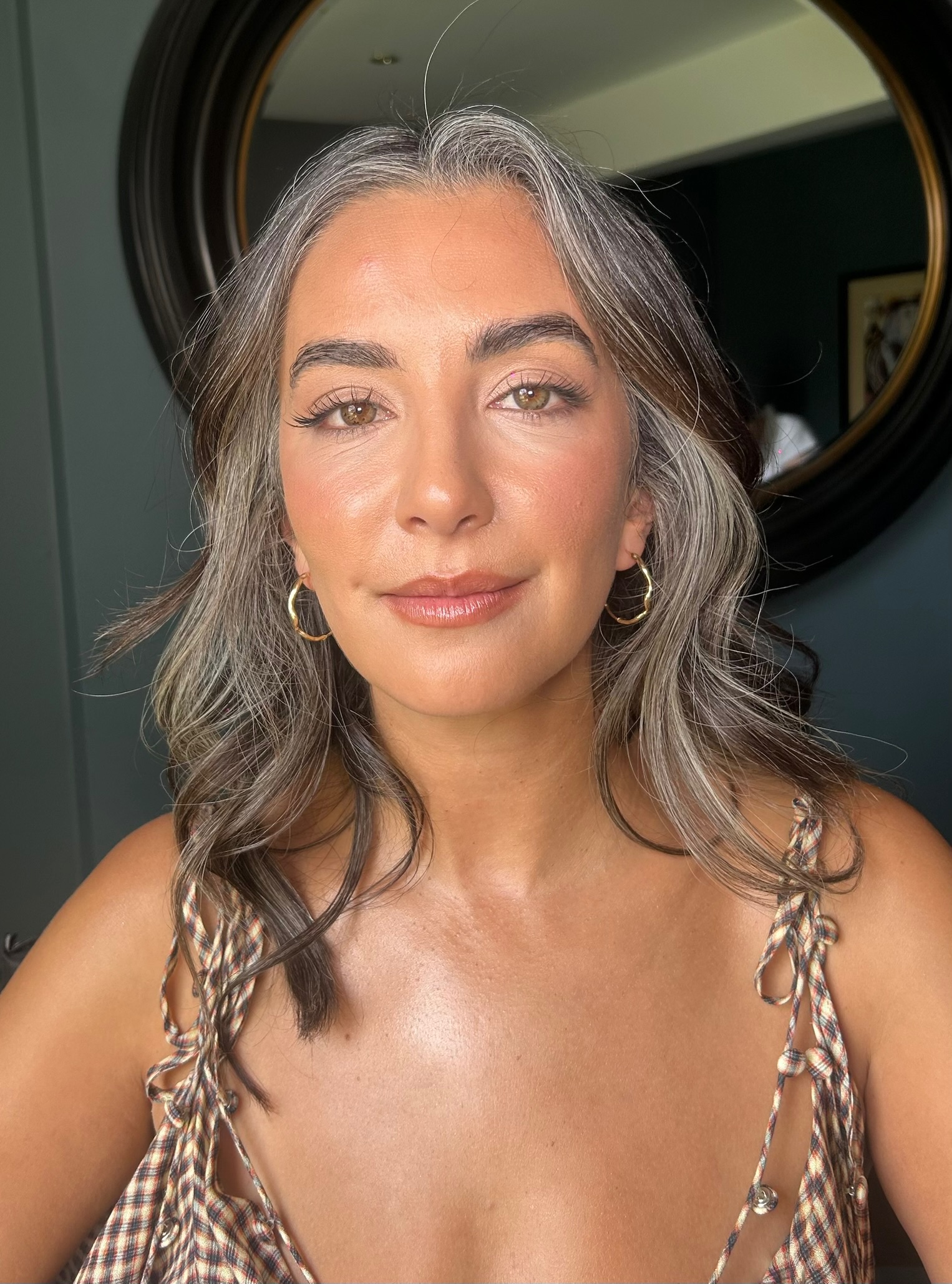 Elegant bridal makeup with refined glow